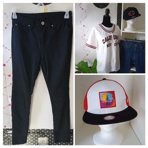 SHEIN white, red, and black jersey “california west coast” styled button up!